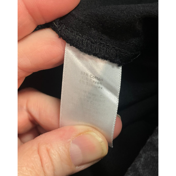 Talbots Sz 16 Essex Ankle Pants 25"In Pull-On Elastic Waist Cotton Stretch Black - Picture 5 of 5